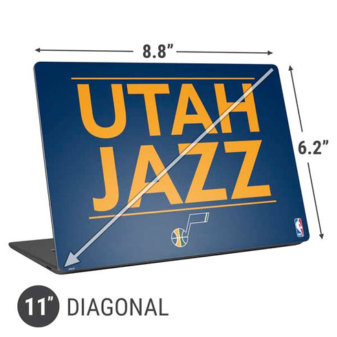 NBA Utah Jazz Standard - Black Universal Laptop 11in (8.8 x 6.2in) Skin
